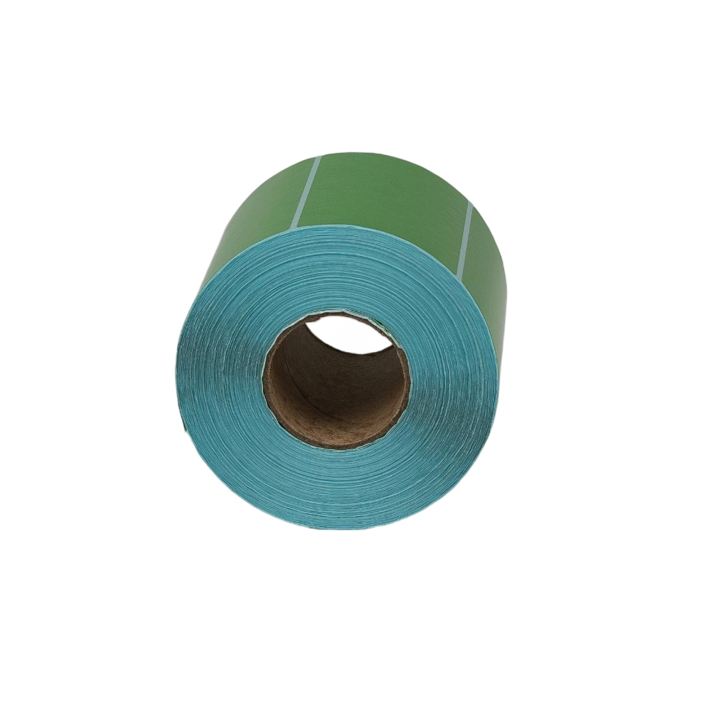 etiquetas térmicas diretas verdes tamanho feito sob encomenda das etiquetas