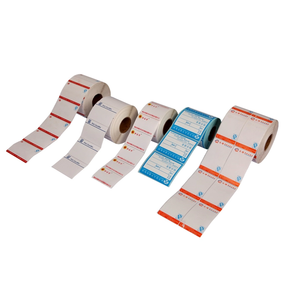 rolo de adesivo de código de barras térmico