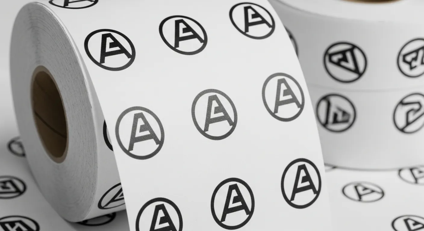 Rolo térmico impresso com logotipo