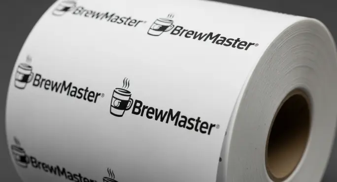 Rolo térmico de impressão com logotipo